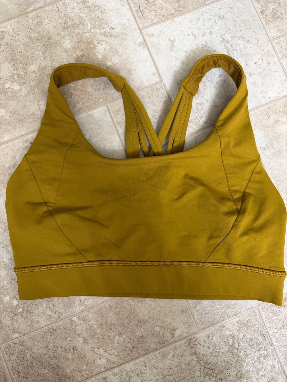 lululemon athletica Strappy Back Sports Bra - Mustard Yellow